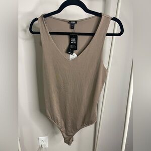 Express Tan Sleeveless Body Contour Bodysuit